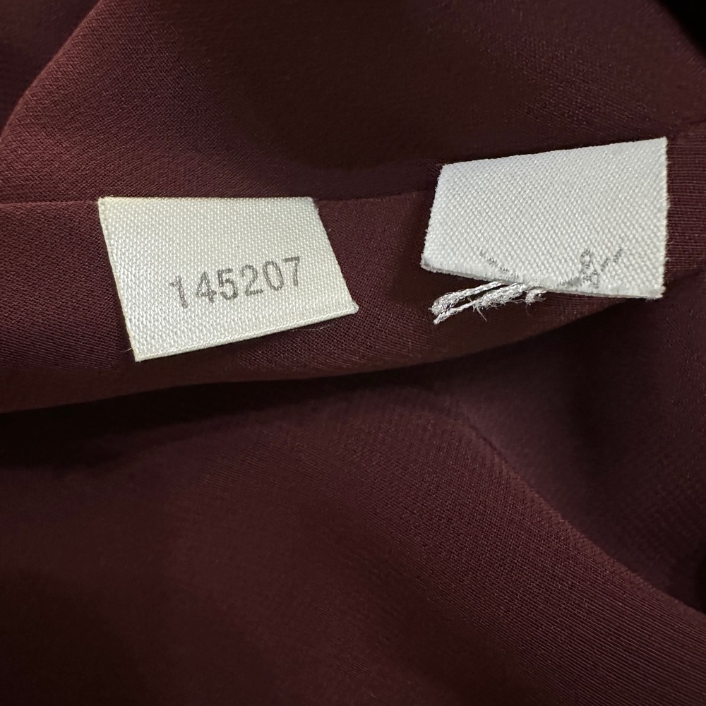 Ann Taylor Camisole Top Womens 6 Burgundy Satin Poetcore Dark Romantic Coquette - Picture 10 of 13